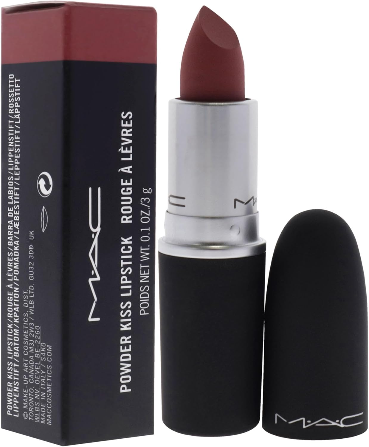 MAC Powder Kiss Lipstick, Brickthrough, 3 G
