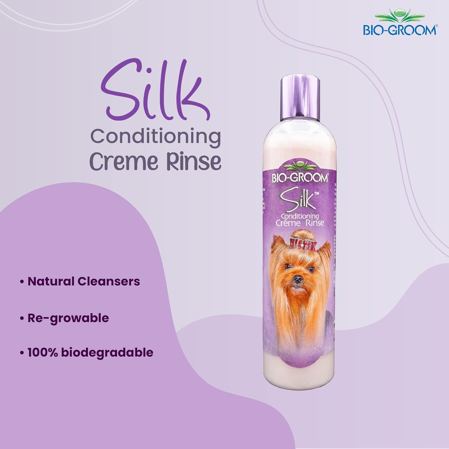 Bio-Groom Silk Cr&egrave;me Rinse Conditioner 355Ml, 12-Ounce - 12-Ounce image number 4
