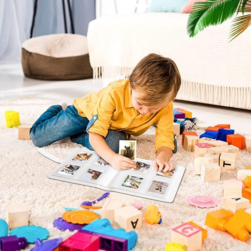 256 Pockets Photo Album, Mini Instant Photo Album Picture Case for Fujifilm Instax Film 7 8 9 11 Instant Cameras, 3 Inch Card Binder Pockets Photo Card Binder, Family Albums for Polaroid Kodak HP(PK) - Pk image number 4