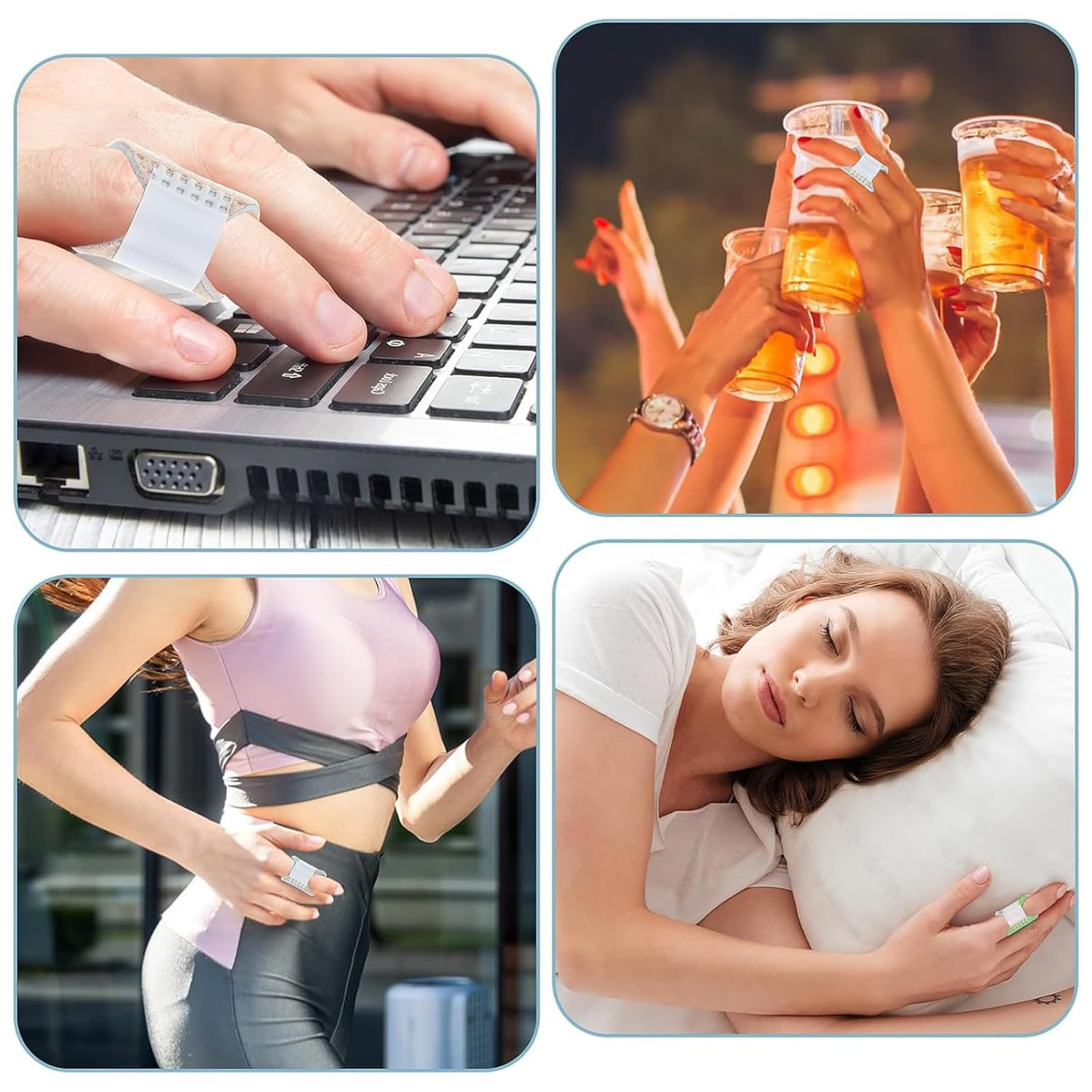 Tavvke 6 Pcs Trigger Finger Splints, Adjustable Single Straps Finger Splint Support Brace Kit for Broken/Straightener/Arthritis, Fits Thumb, Index, Middle, Ring & Pinky (6 Colors)