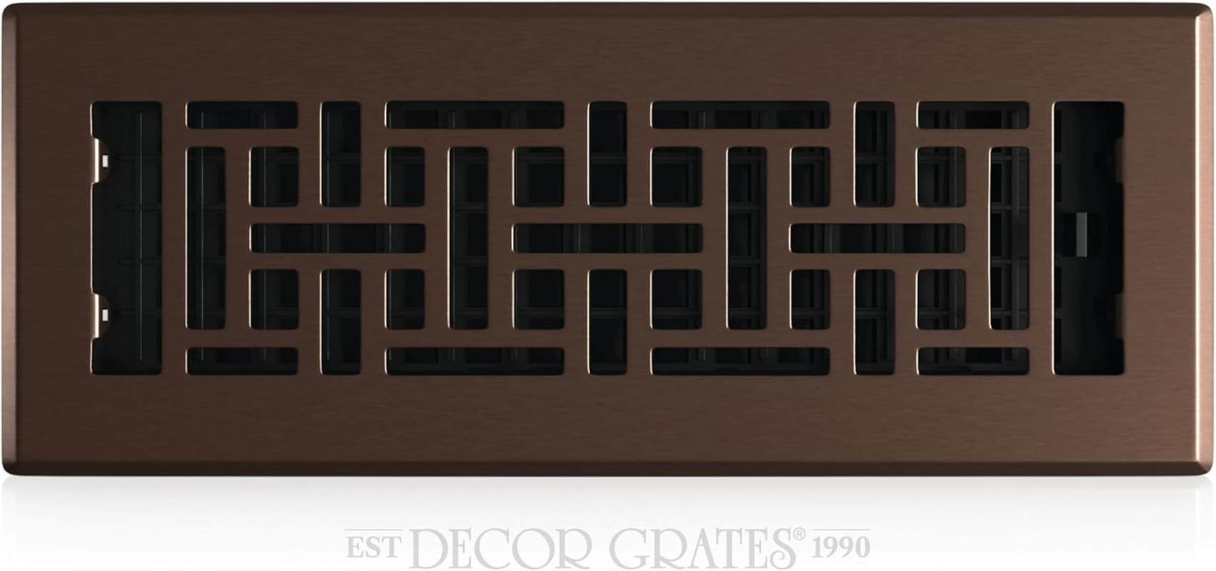 Decor Grates AJH614-NKL Oriental Floor Register, 6-Inch by 14-Inch, Nickel image number 3