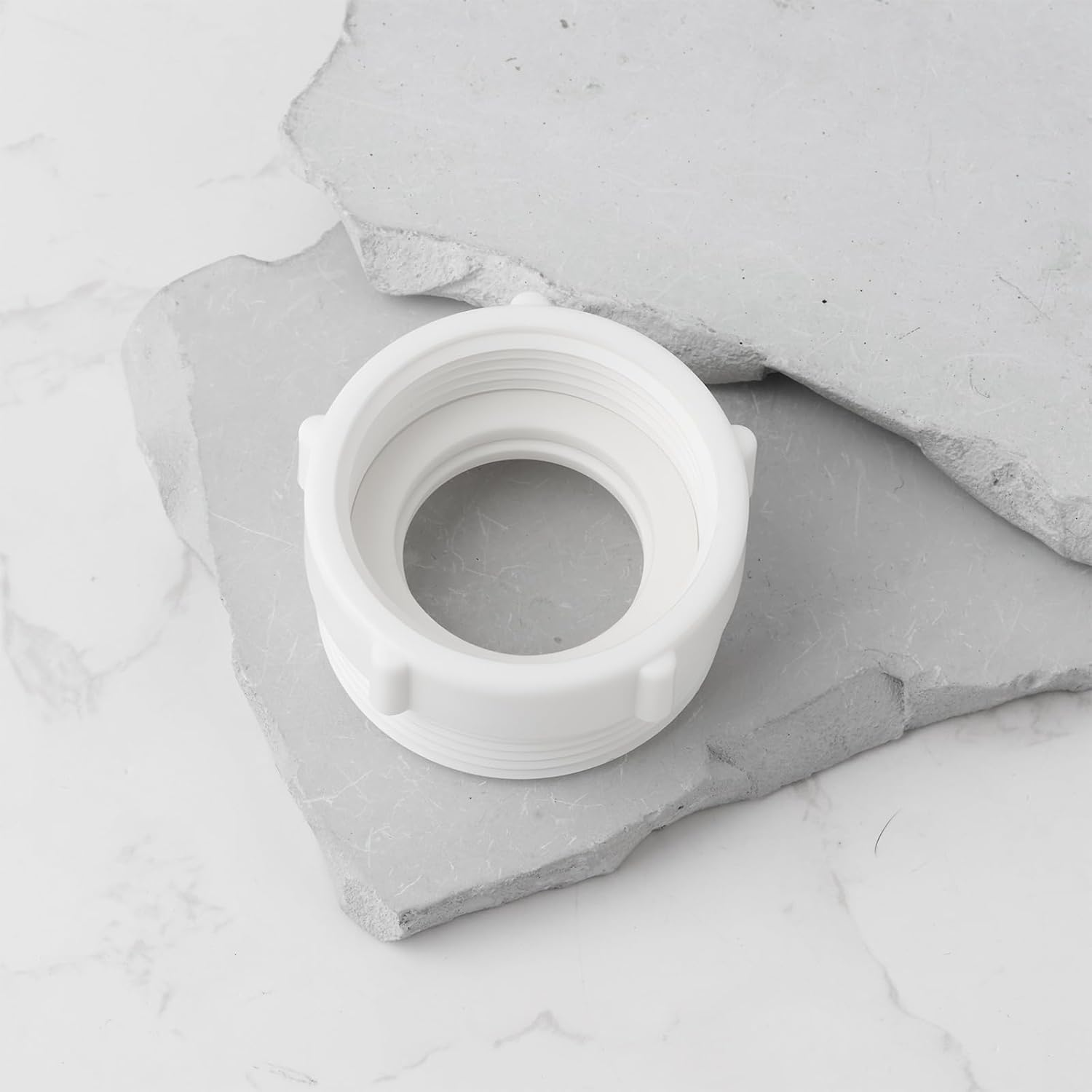 Ecsing 2Pcs 1-1/4 to 1-1/2 Thread Trap Waste Extension for Bath Shower Kitchen Sink image number 4