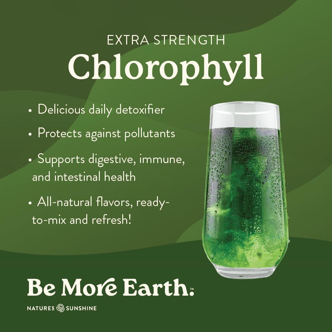 Natures Sunshine Extra Strength Chlorophyll Stick Packs Spearmint 30 To-Go Packs image number 3