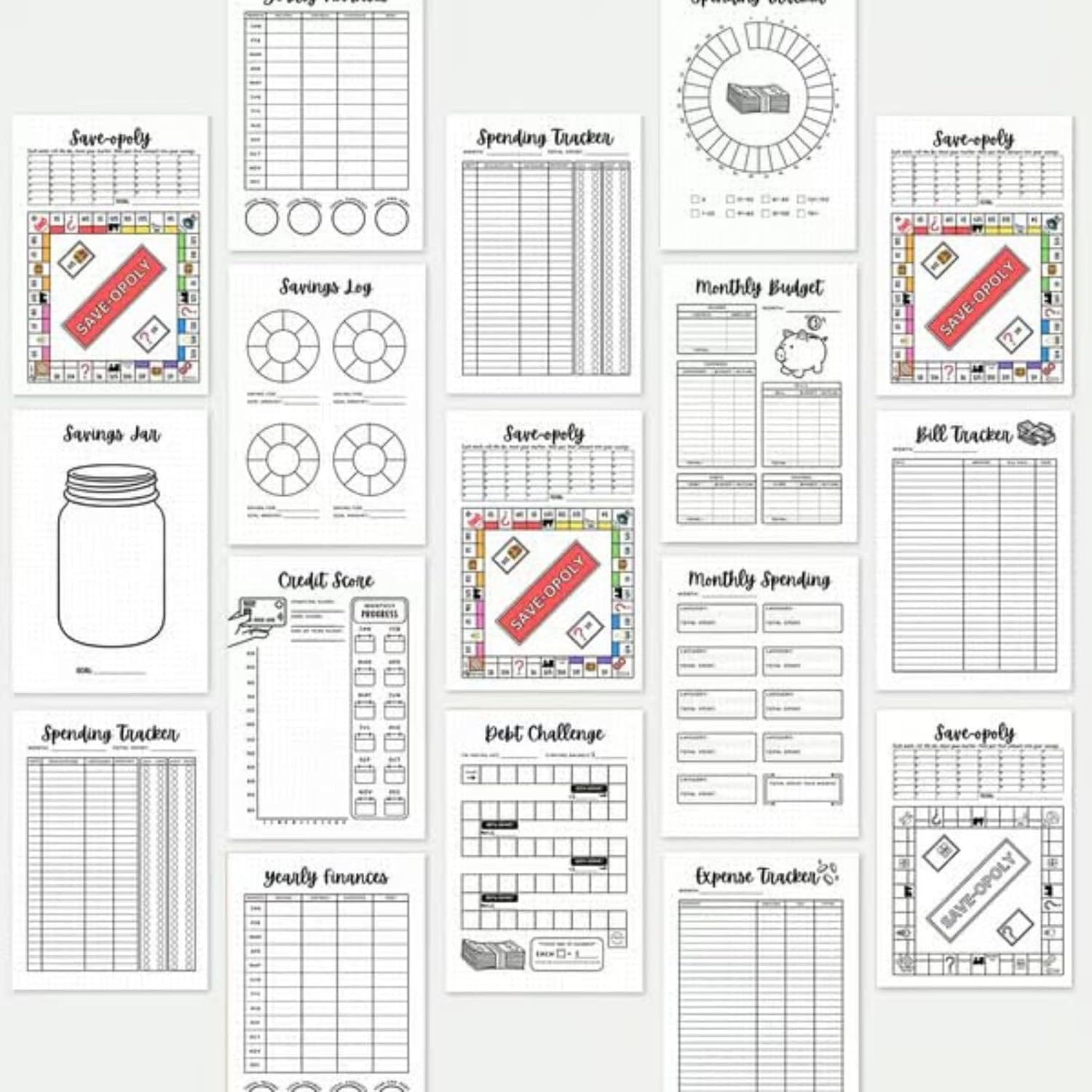 Journaling Game,Journaling Game Notebook,Dotted Journal Game,Planner Journal Game,Savings Tracker Savings Challenge,Journaling Planner (1Pcs) image number 4