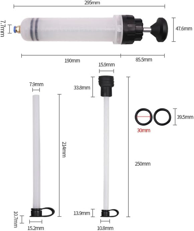 WADY 200Cc Fluid Extractor Pump,Automotive Fluid Extractor Pump,Oil Extractor/Oil Syringe Fluid Transfer Pump with Hose, Manual Fuel Suction & Filler, Fluid Oil Change Evacuator image number 4