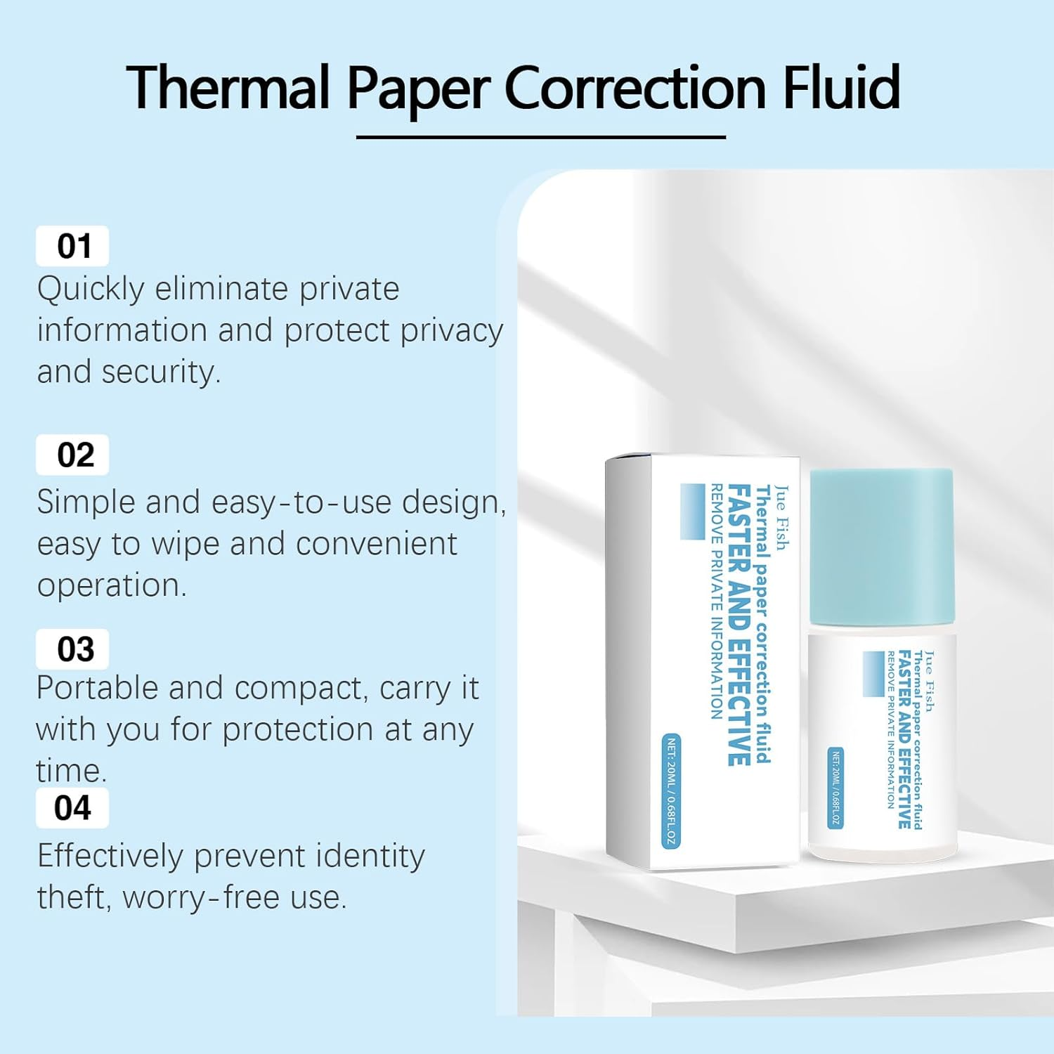 Privacy Protection Roller Stamp, Confidential Information Blocker, Portable Security Ink Wiper, 2-Pack image number 2