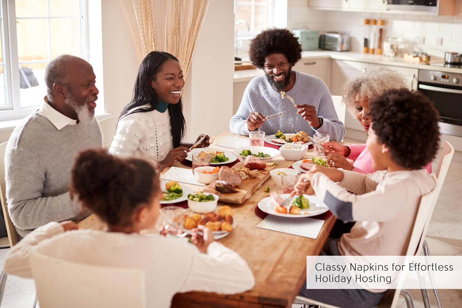 Stylish Gold Dinner Napkins, 100 White and Gold Napkins, 7.5 X 4.25 Inch Christmas Dinner Napkins, Disposable Holiday Napkins, Gold Napkins for Party, Gold Party Napkins, Paper Dinner Napkins image number 2