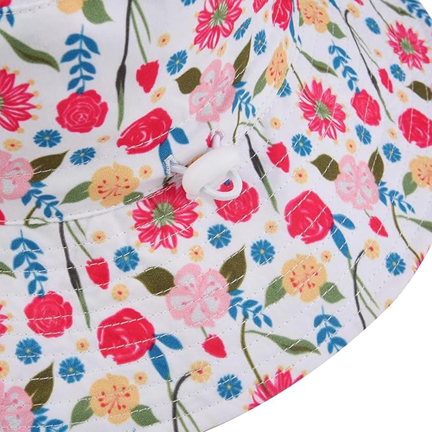 AIJOY Baby Sun Hat Adjustable - 2Pcs Toddler Kids Wide Brim Bucket UPF 50+ Summer Play Hat with Chin Strap (Ages 2-6) image number 4