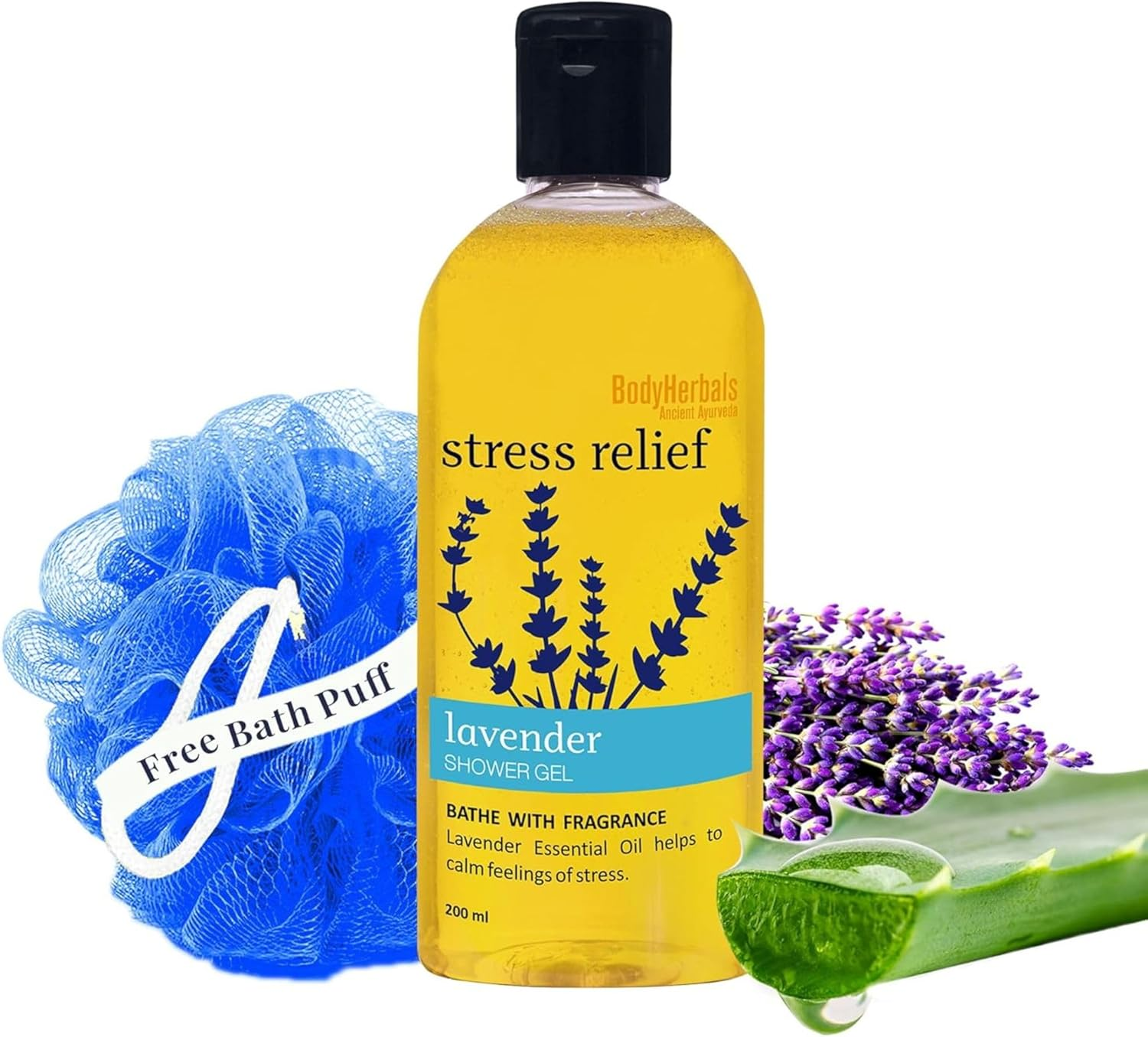 Bodyherbals Stress Relief, Lavender Shower Gel with Skin Conditioners (200Ml) Beauty, Bath & Shower, Soaps & Body Washes, Body Wash Gels image number 6