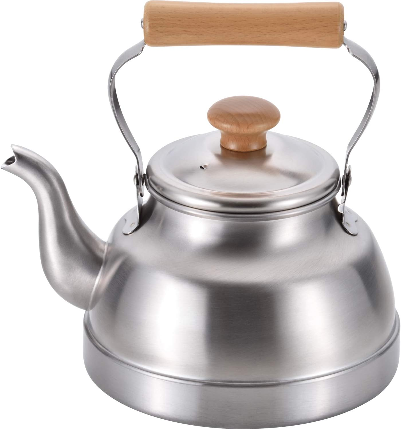 Wahei Freiz CS-004 Chitose Straight Kettle, 8.6 Gal (2.5 L), Wooden Handle, Induction Compatible, Made in Japan