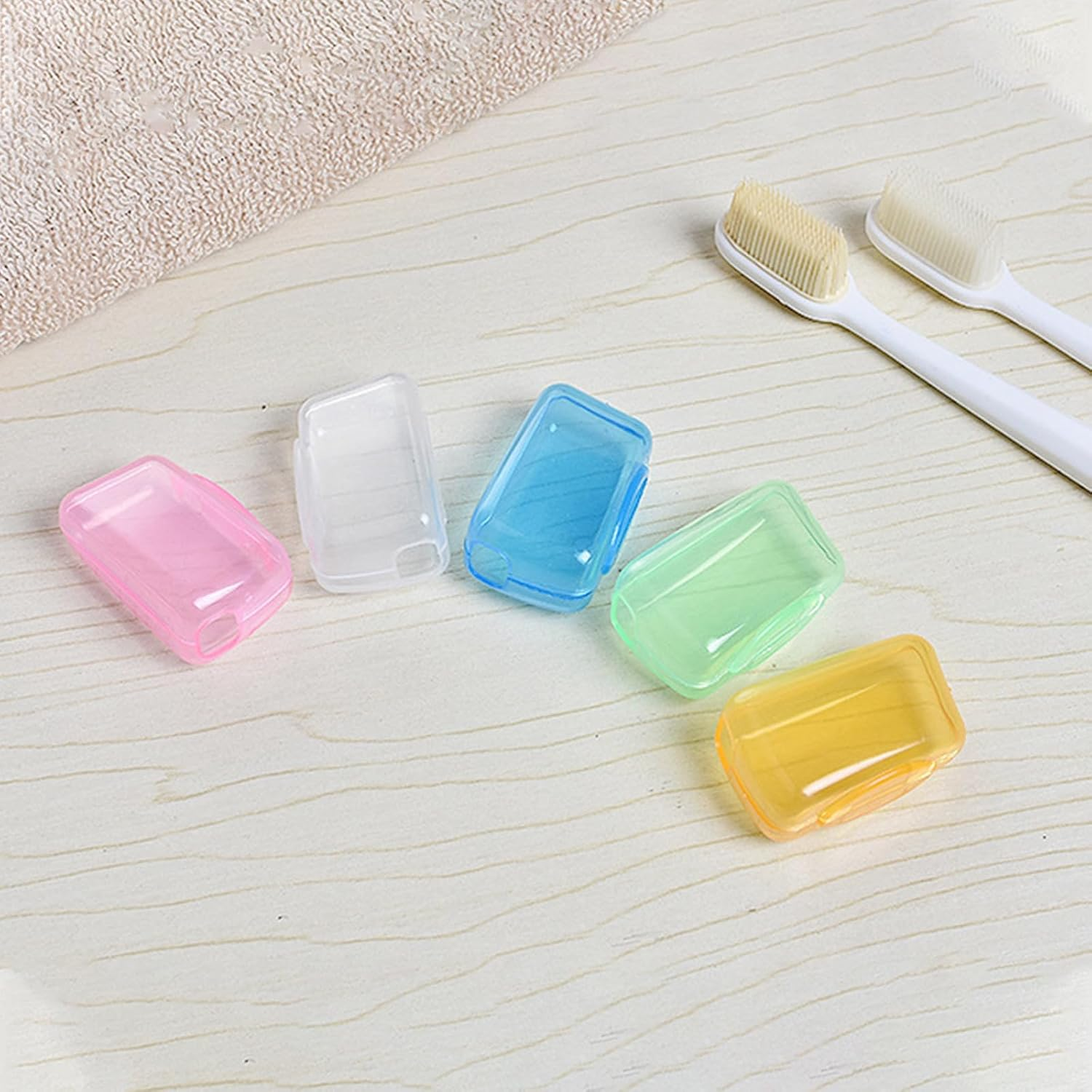 15Pcs Toothbrush Covers Caps for Travel,Small and Portable,Portable Travel Toothbrush Head Cover Case Protective Caps,Great for Home and Outdoor image number 2