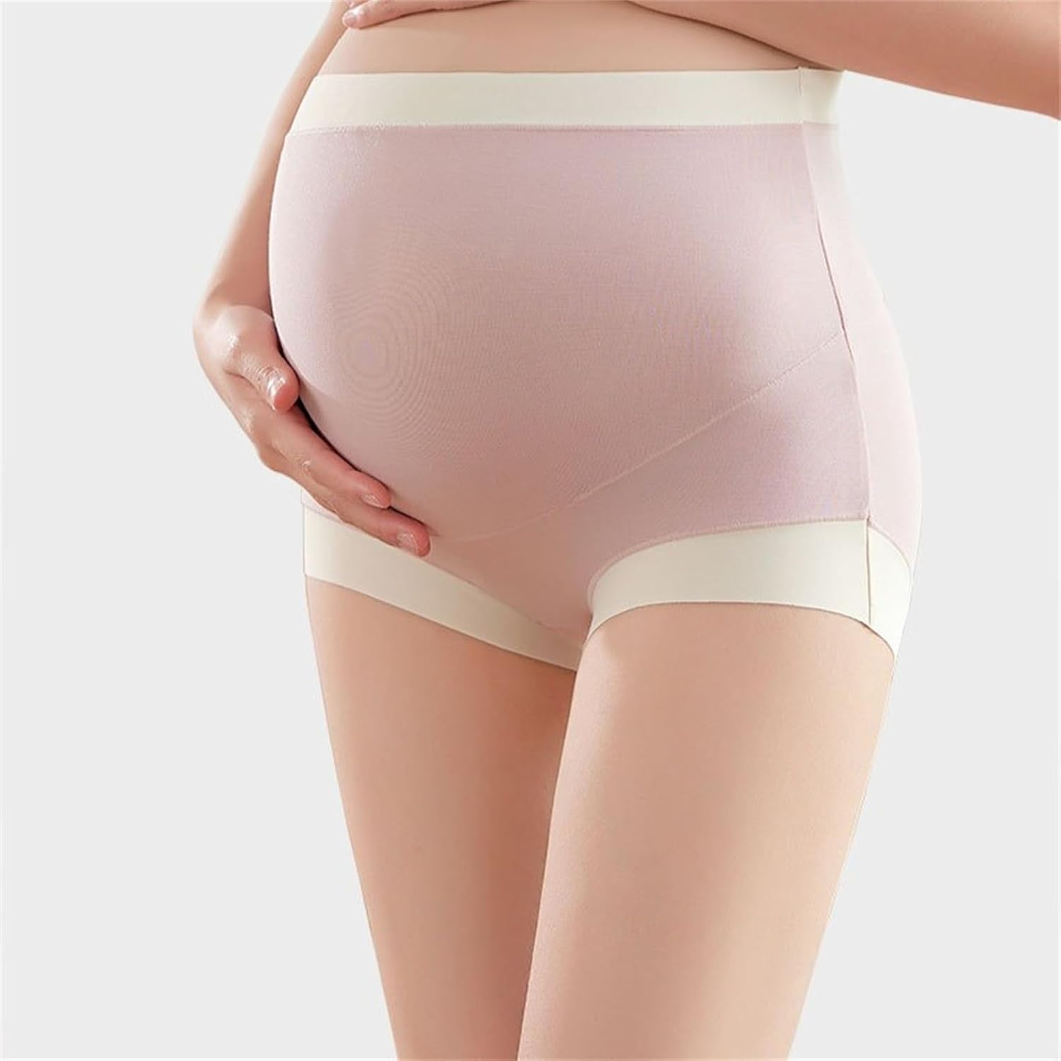 Maternity Underwear over Bump High Waist Soft Absorbent Modal Pregnancy Panties for Women image number 2