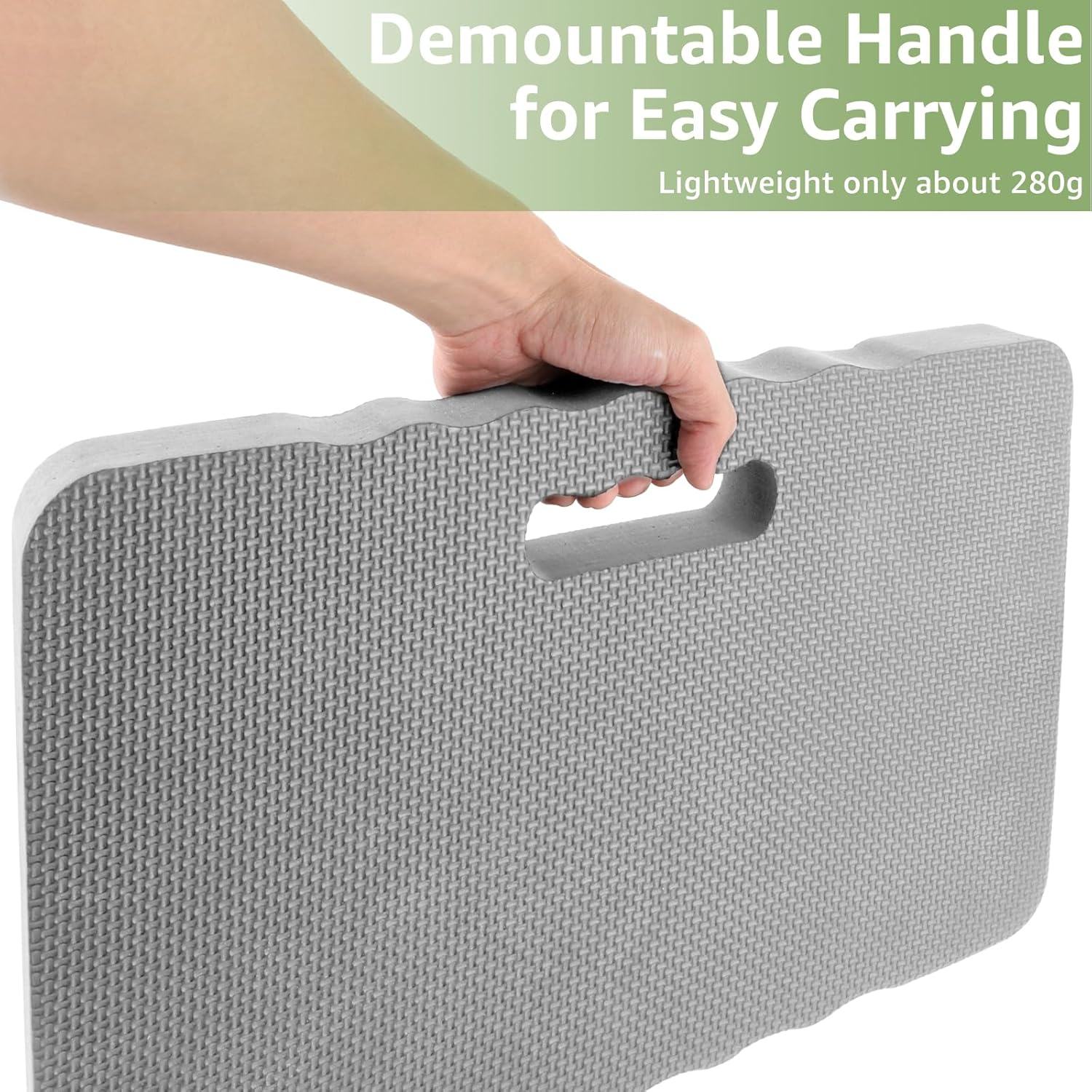 APACALI Pack of 3 Knee Cushions Garden Grey, 43 X 28 X 4 Cm Thick Garden Knee Cushion, Water-Repellent Knee Pad Garden, Knee Cushion, Multi-Purpose Cushion for Work, Yoga, Gardening, Baby Bath image number 1