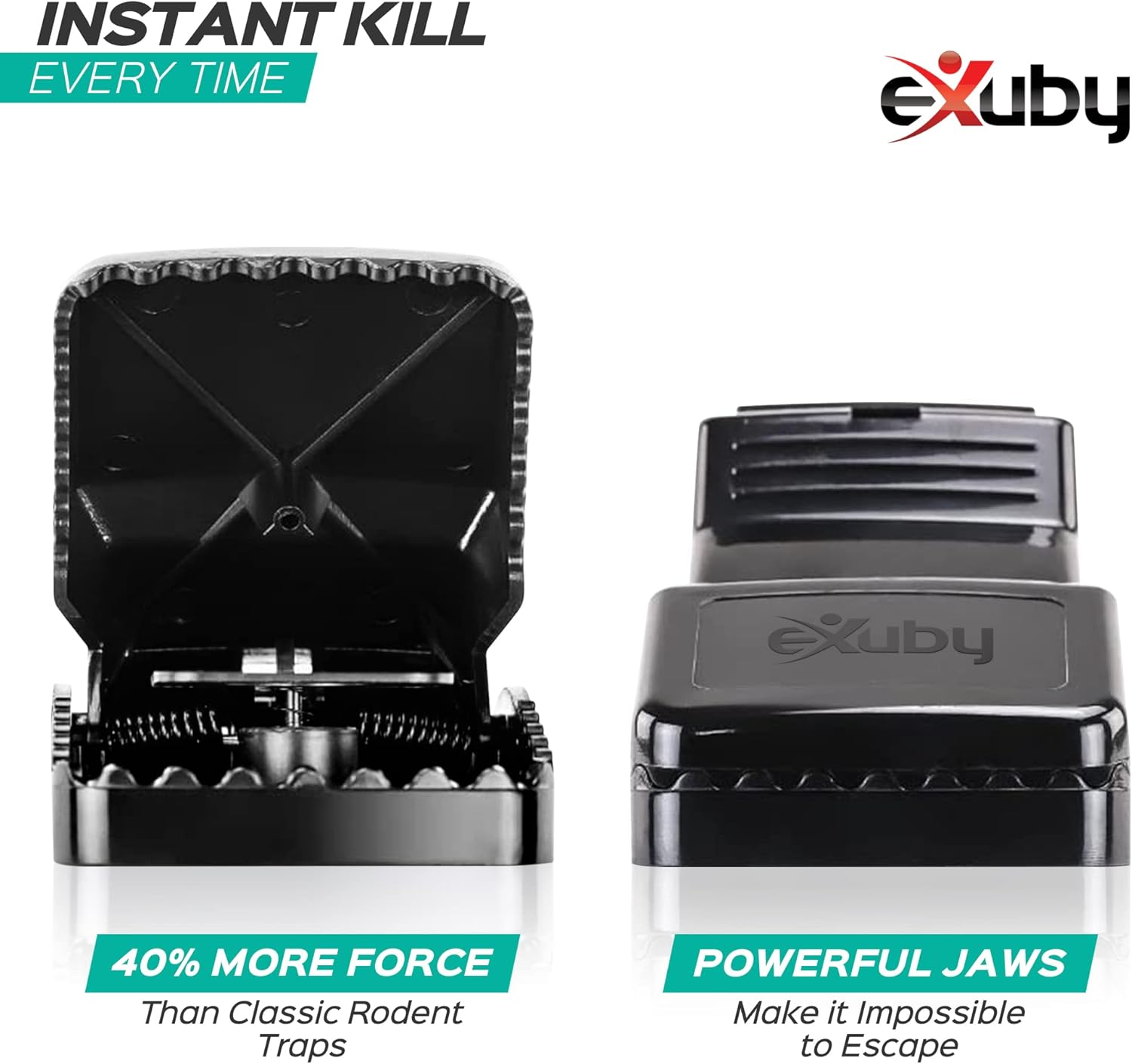 Large Powerful Rat Traps (4 Pack) - Kills Instantly with Powerful Steel Spring - Setup in Seconds - Wash & Reuse over & over - Hands Free Disposal - Rat Control without Harmful Poisons or Chemicals image number 2