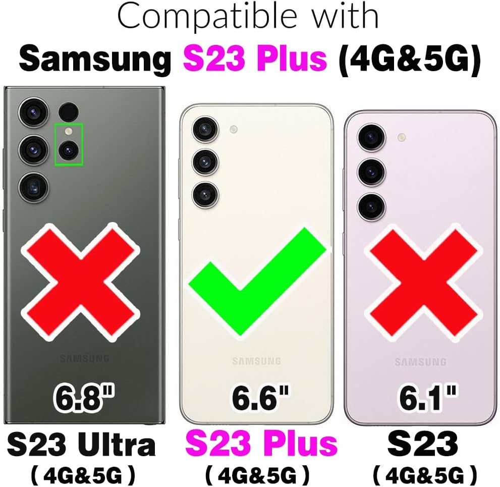 Asuwish Phone Case for Samsung Galaxy S23 plus S23+ 5G Magnetic Cell Cover with Screen Protector and Shockproof Hybrid Stand Ring Hard Holder S23Plus 23S + S 23 23+ SM-S916U 6.6 Inch Women Men Green image number 1