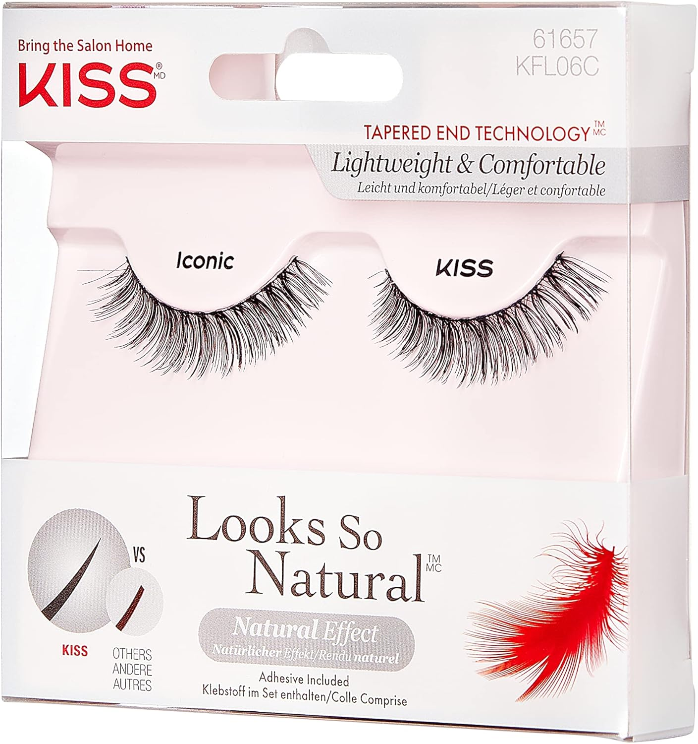 KISS Looks so Natural Lashes Iconic, 1 Pair, Black, KFL06C image number 5
