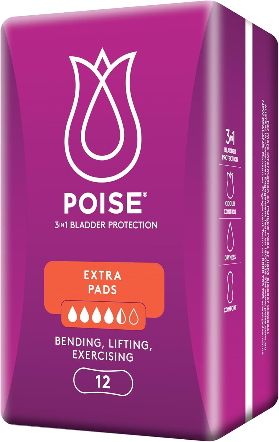 Poise Pads for Bladder Leaks Extra 12 Count image number 3