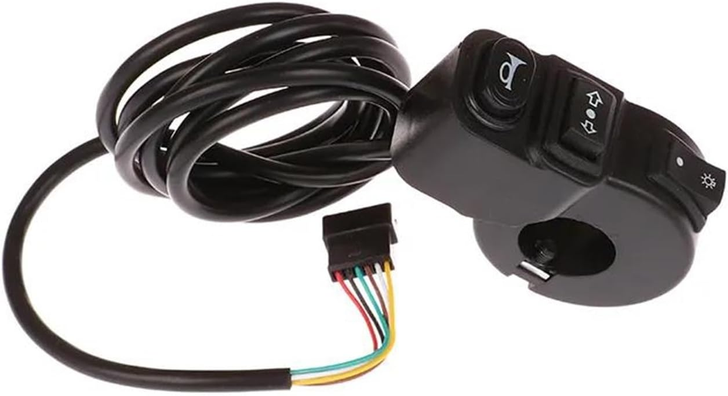 Motorcycle Handlebar Switch for 22Mm Dia Handlebars Motorbike 3 In1 Motorcycle Switch Electric Bike Scooter Turn Signal Handlebar Controller Switch image number 1