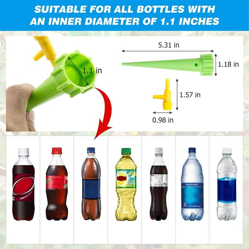 20 Pack Self Watering Spike, Plant Watering Globes Garden Automatic Watering Tool, Automatic Drip Irrigation Self-Watering Stakes Moist Roots for Houseplant