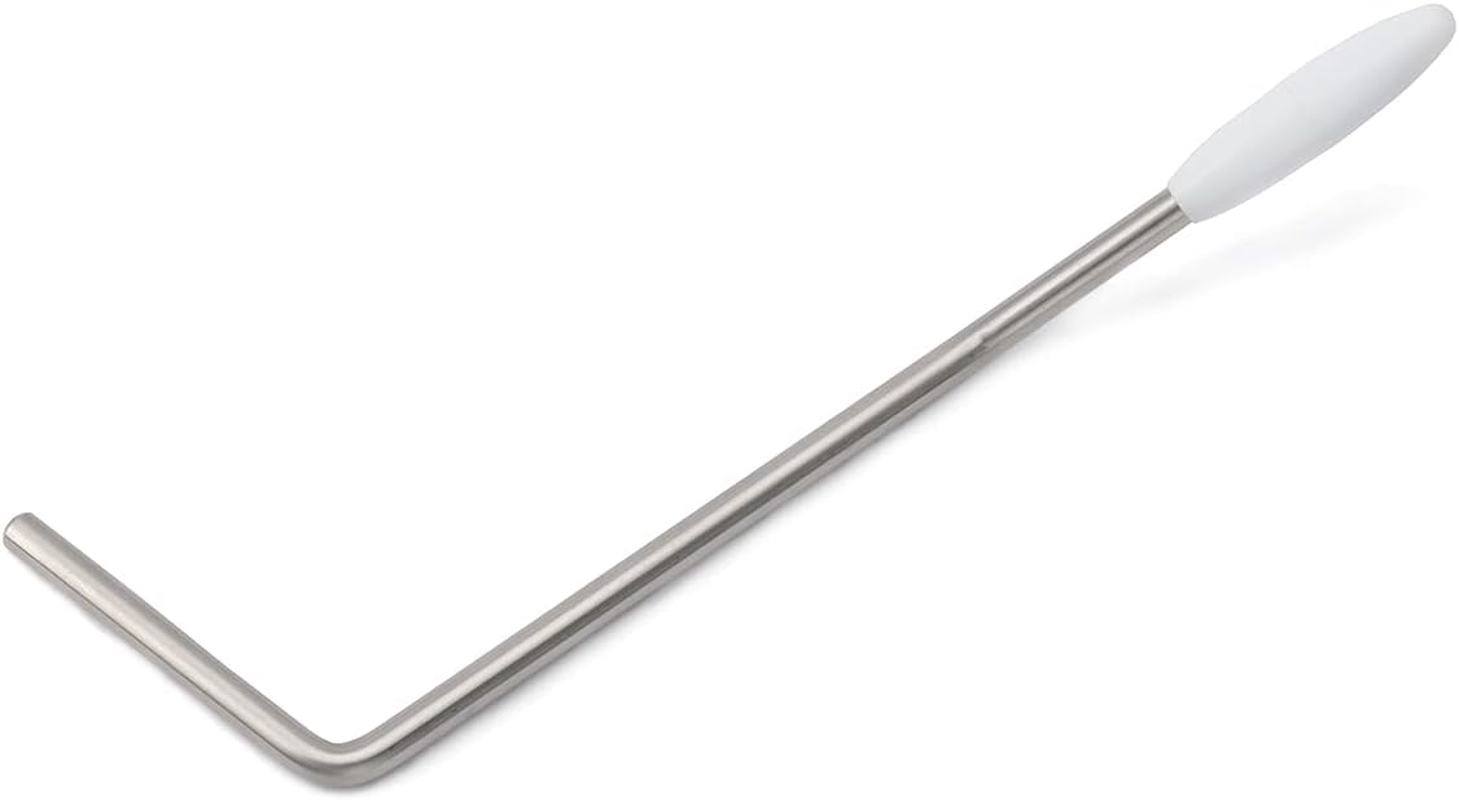 Musiclily Ultra 5Mm Push-In Style Full Solid Stainless Steel Tremolo Arm Whammy Bar Vibrato Arm for Korea Made Wilkinson Tremolo Bridge, Original Color with White Tip