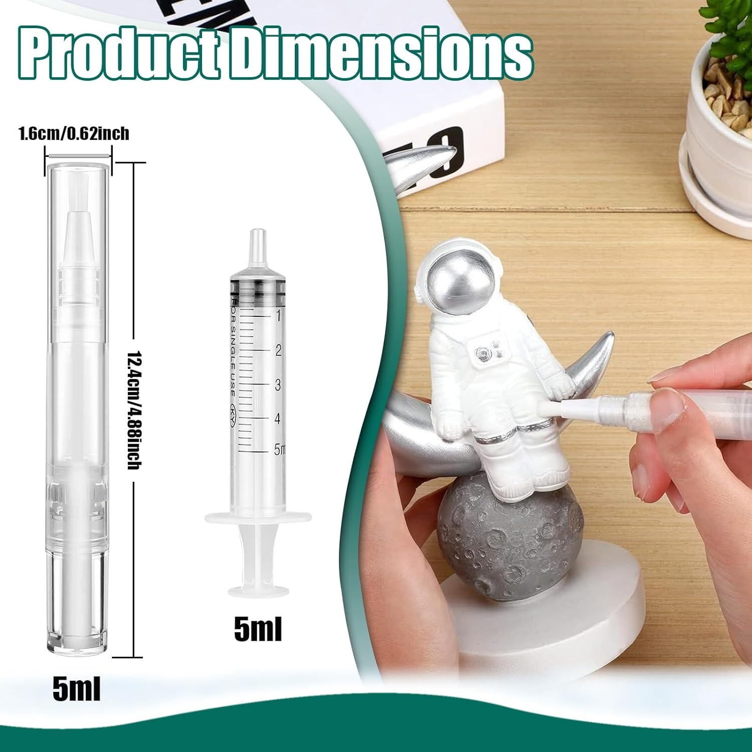 Touch up Paint Pen, 3 Pcs 5Ml Refillable Paint Brush Pens, Paint Pen for Wall Touch up for Wall Repair, Funiture, Cabinet, Wood Floor, Window image number 6