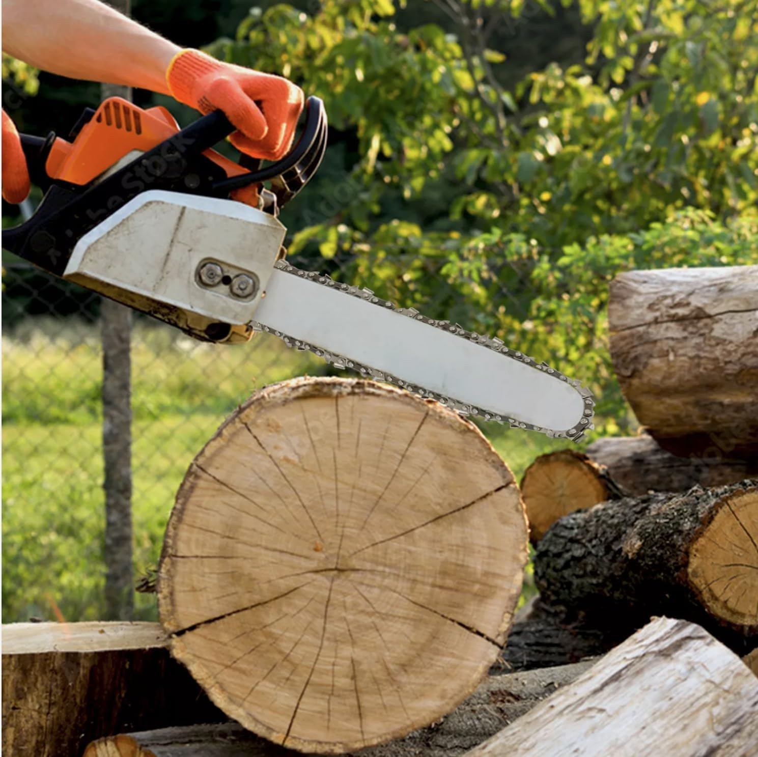 3-Pack 12 Inch Mini Chainsaw Chain with Replacement Bar, Replacement Guide Saw Chains for Cordless Electric Chainsaw & Wood Branch Cutting Mini Chainsaws (45 Drive Links) image number 6