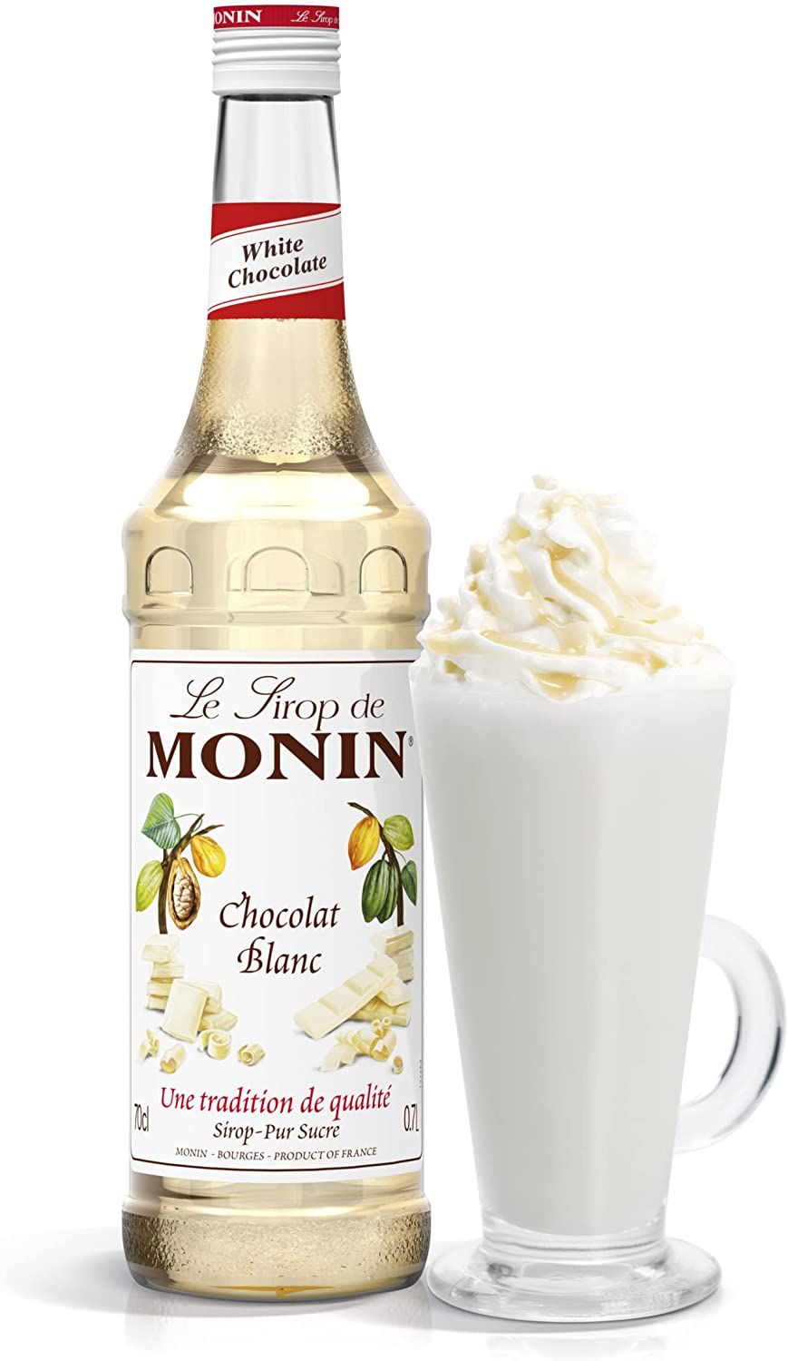 Monin White Chocolate Syrup, 700 Ml (Pack of 1), 730600 image number 4