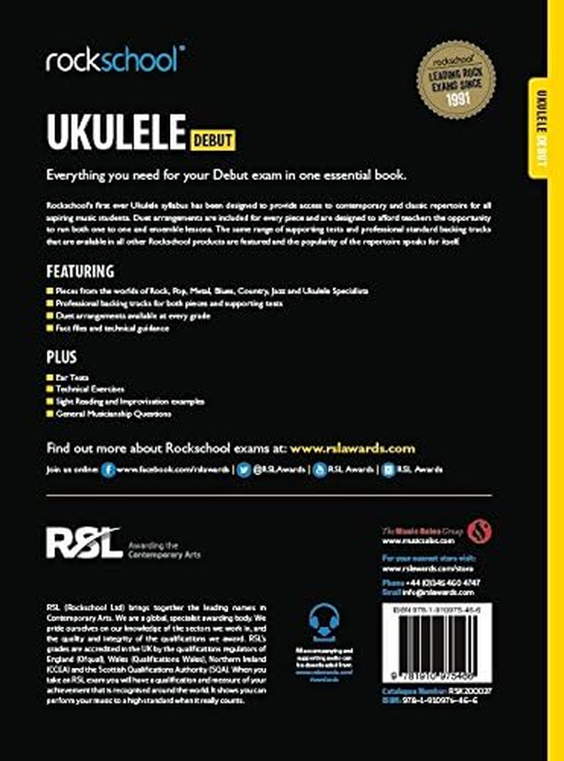 Rock School 2017 Rockschool Ukulele Debut Book
