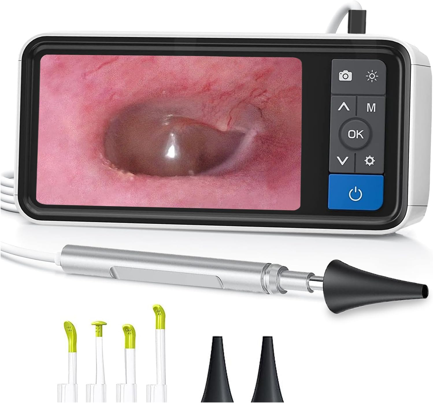 Digital Otoscope Ear Camera HD Visual Ear Cleaner with 4.5" IPS Screen, 3.9Mm Ear Camera, 6 LED Lights, 32GB Card, Ear Wax Removal Tool, Specula, Supports Photo Snap & Video Recording image number 1