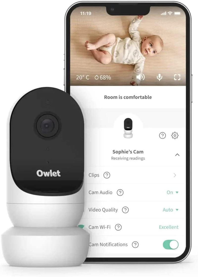 Owlet Cam Version 2 Smart Baby Safety Monitor with Camera and Audio - HD Video Camera, Encrypted Wifi, Night Vision - Ios and Android Compatible image number 1