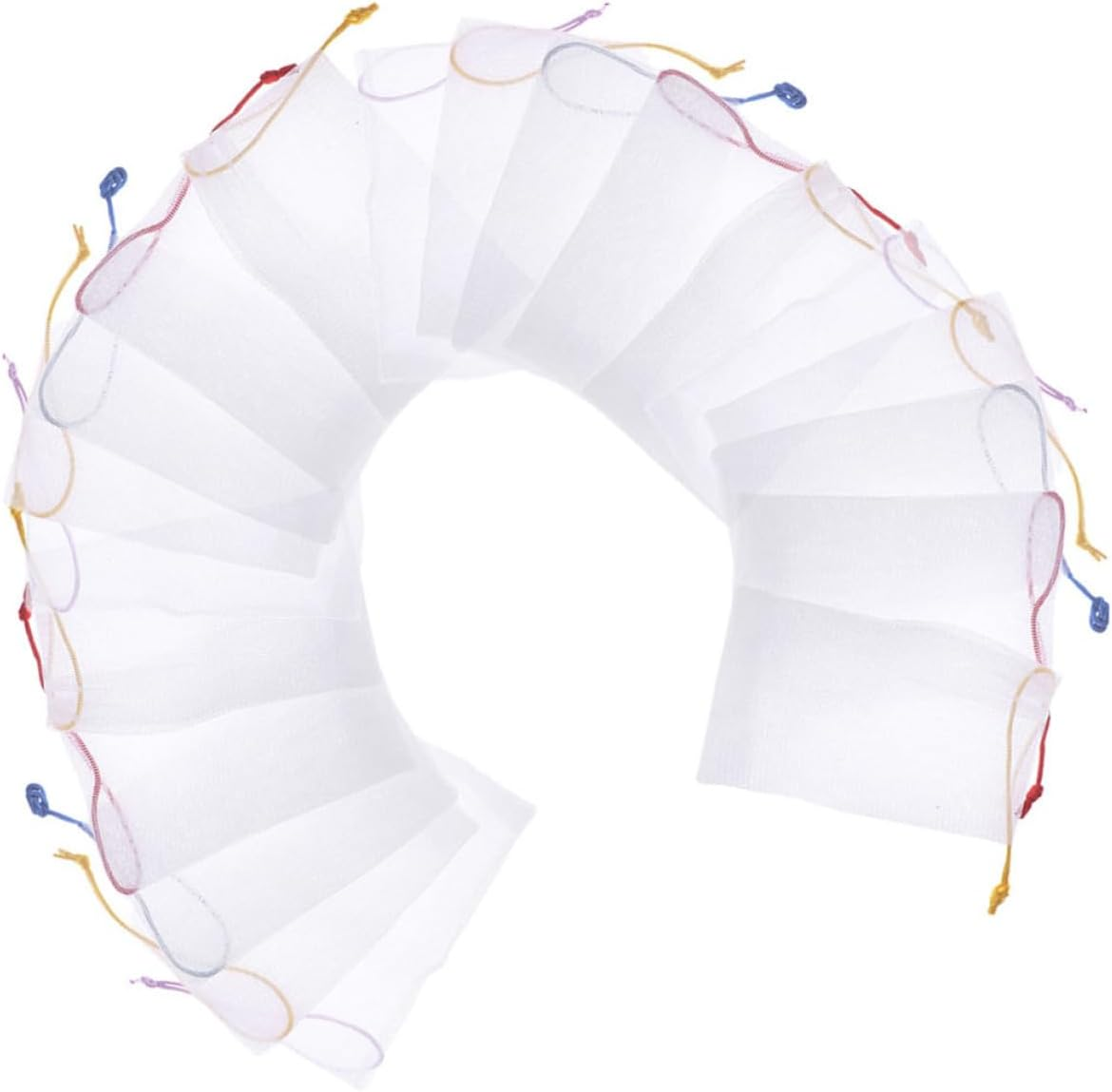 Cabilock 90Pcs Pe Mesh Soap Bags Soft Shower Soap Pouches Mesh Pouch for Bar Shampoo Storage Versatile Net Bag image number 5