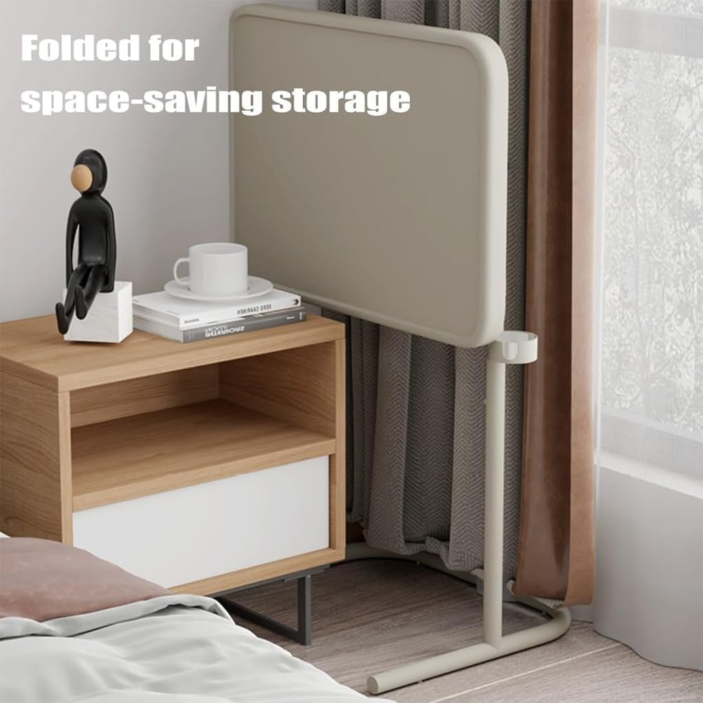 HPAMR Folding Liftable Computer Desk Mobile Standing Desk, Portable Adjustable Height Laptop Table with Cup Holder, Bedside Table, TV Tray Computer Workstation Sofa Bed Table for Home Office Desktop