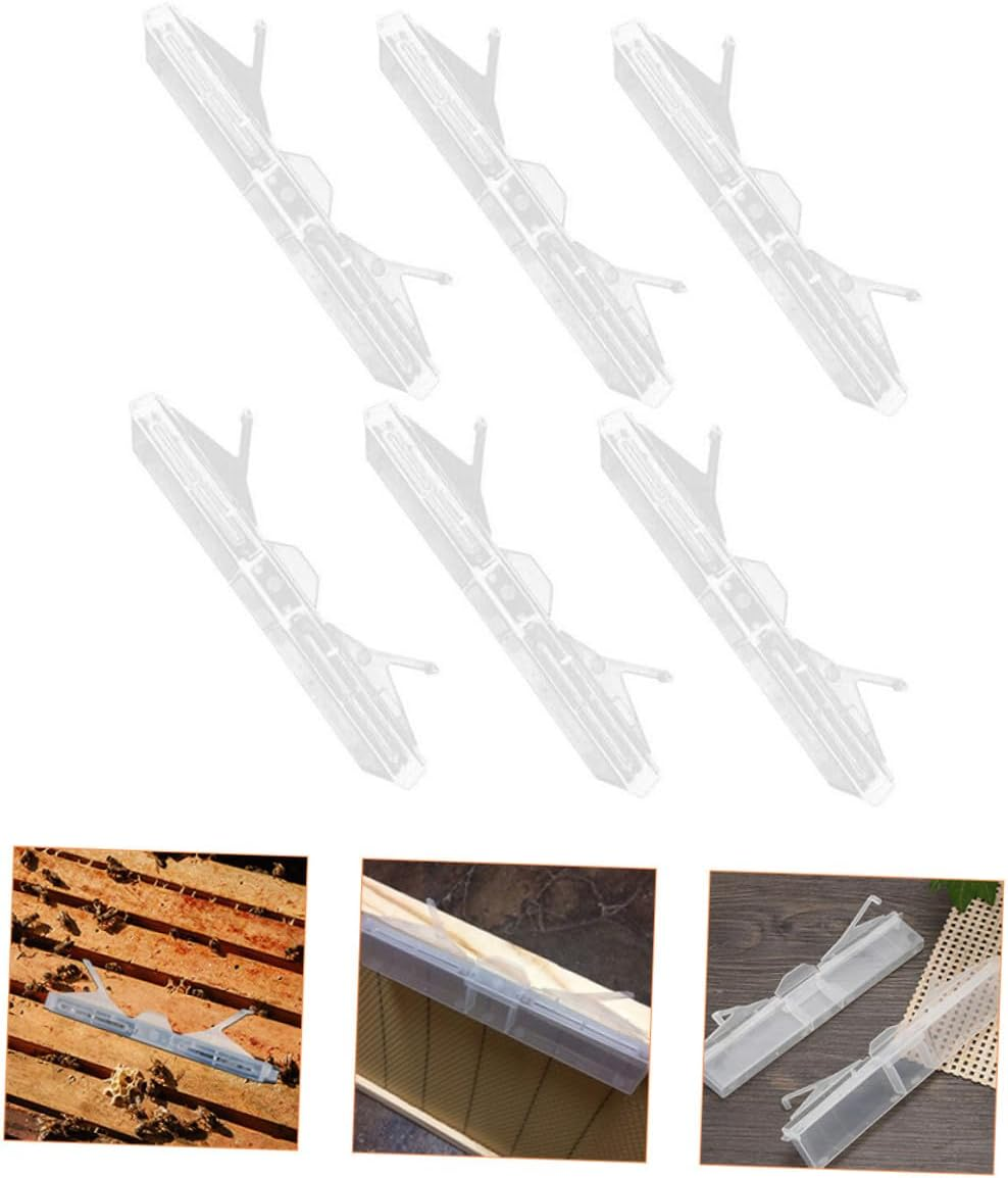 Yardwe 6Pcs Clear Small Hive Beetle Traps for Beekeepers Reusable Plastic Beetle Collector with Baitable Compartments Easy Install Beekeeping Supply image number 1