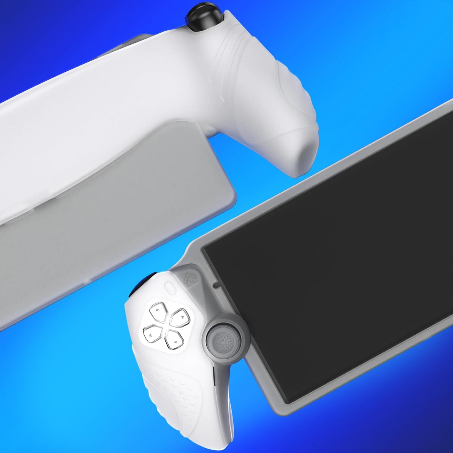 Playvital Design for PS Portal Cover, Guardian Edition Silicone Protective Case for PS Portal Remote Player with Thumb Grips - Shockproof, Anti-Slip Grip Accessories - Clear White image number 2