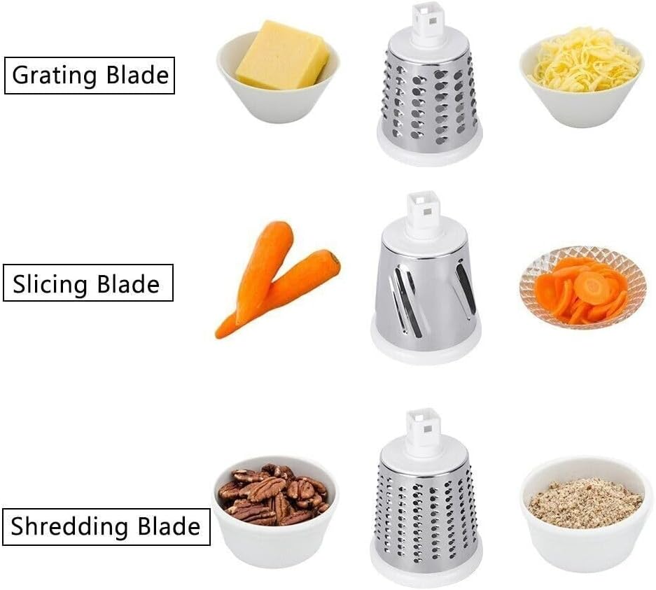 Youngly Food Manual Rotary Grater Chopper Kitchen Vegetable Fruit Slicer Cutter Shredder image number 3