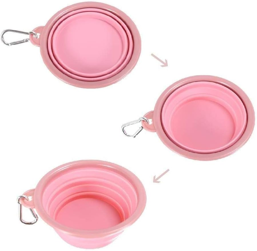 Ibiyaya Quick Bite Collapsible Dog Bowl, Pink image number 2