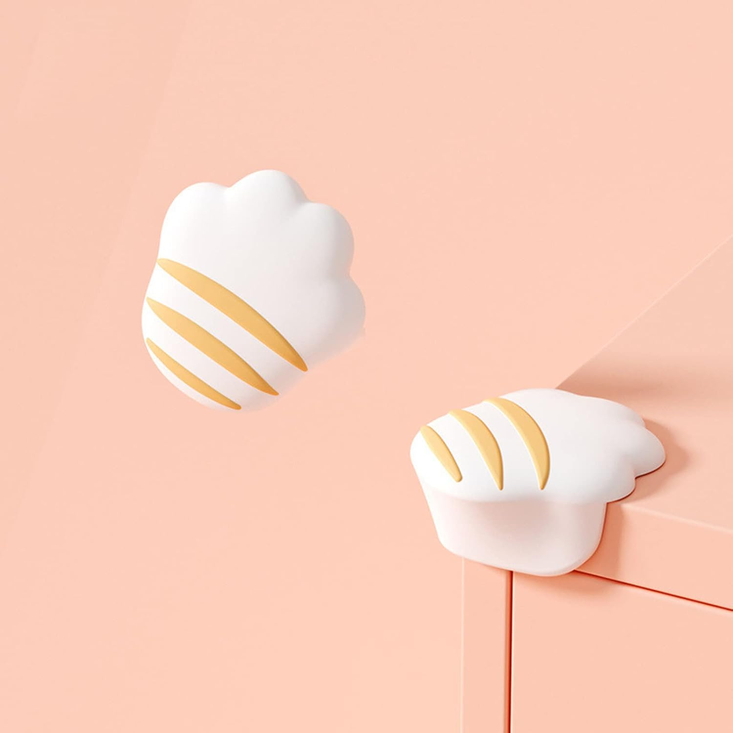 Table Corner Protectors for Baby | Cat Paw Shape Friendly Safty Silicone Protectors for Corners | Kids Corner Guards | 4- Pack image number 4