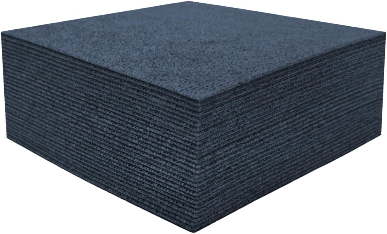 48PCS 30X30CM Self Adhesive 12-Inch Carpet Floor Tiles, Anti-Slip Reusable Squares Peel and Stick Carpet Floor Tile Easy Install DIY for Bedroom Living Room,Grey.