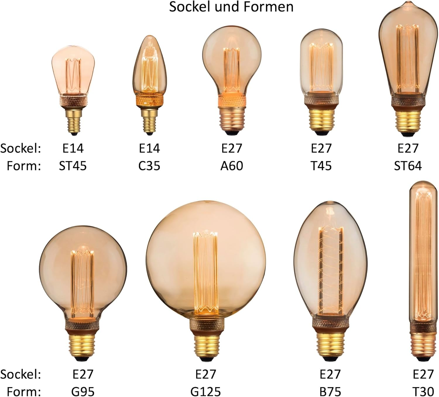 Greenandco Vintage Style Edison Decorative LED Bulb | 1800K Extra Warm White | 320&deg; | 230V | No Flicker | E27 ST64 | Gold | 4W 200Lm | Non-Dimmable image number 5