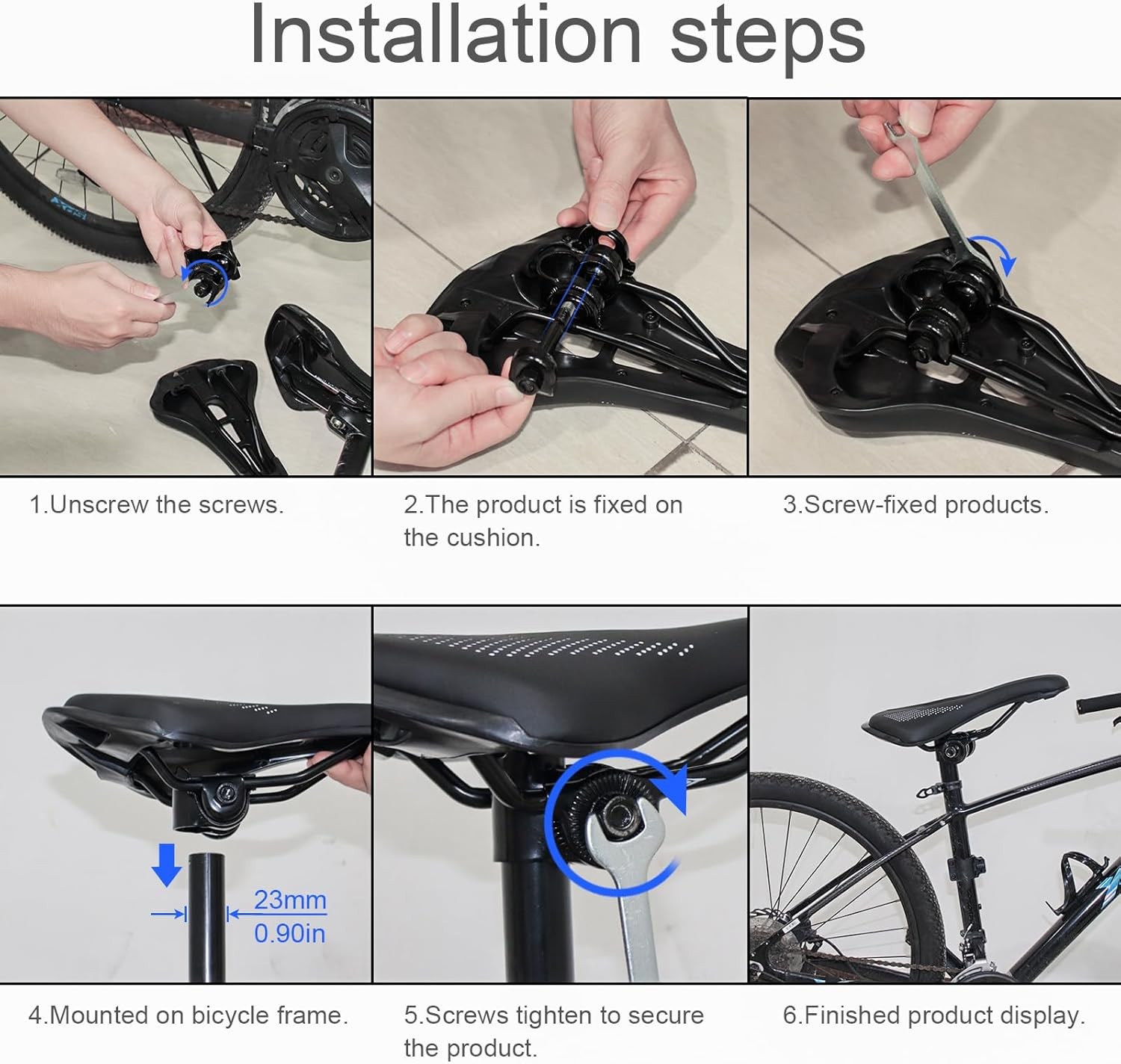 Origlam Black Bicycle Saddle Bolt Seatpost Clamp Mounting Bracket 22.2Mm image number 2