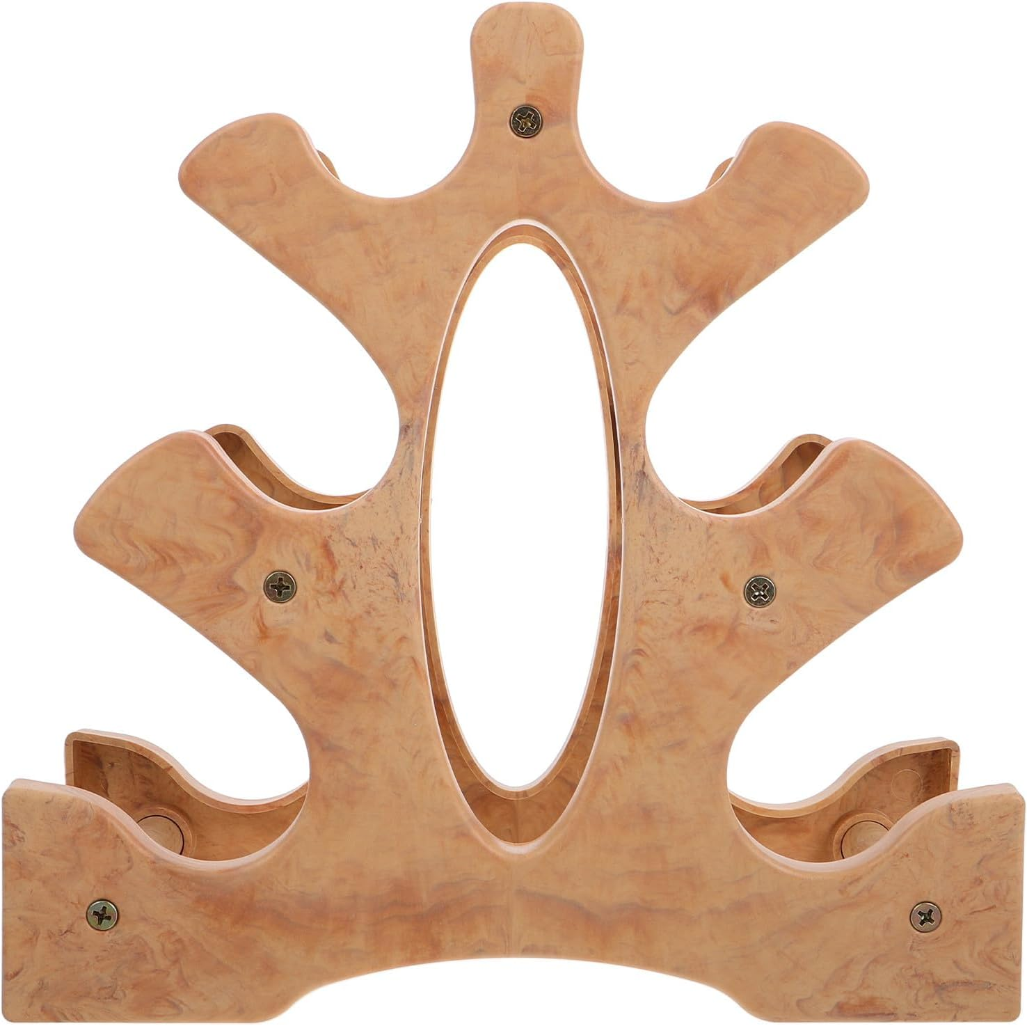 KESYOO Wooden 3-Tier Dumbbell Rack Stand for Home Gym Weight Storage Organizer Small Fitness Equipment Holder for Exercise Training and Weight Plate Saver image number 2