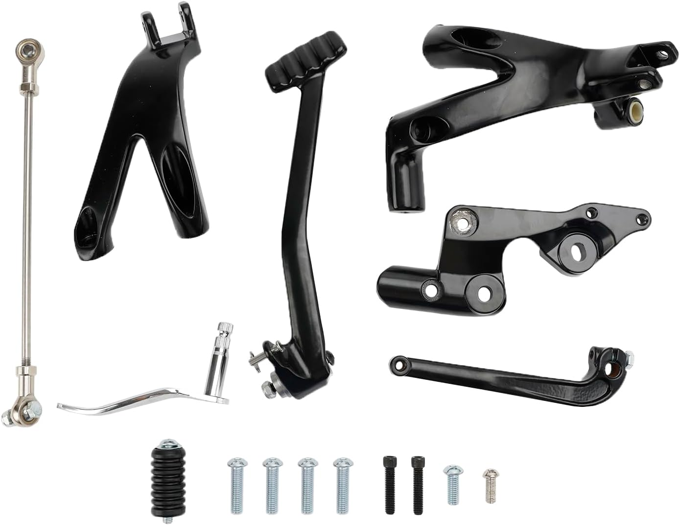Areyourshop Black Forward Control Kit Complete Levers Linkage Fit for Street Bob Fxbb/Low Rider FXLR 2018-2023 / Softail Standard FXST 2020-2022 image number 2