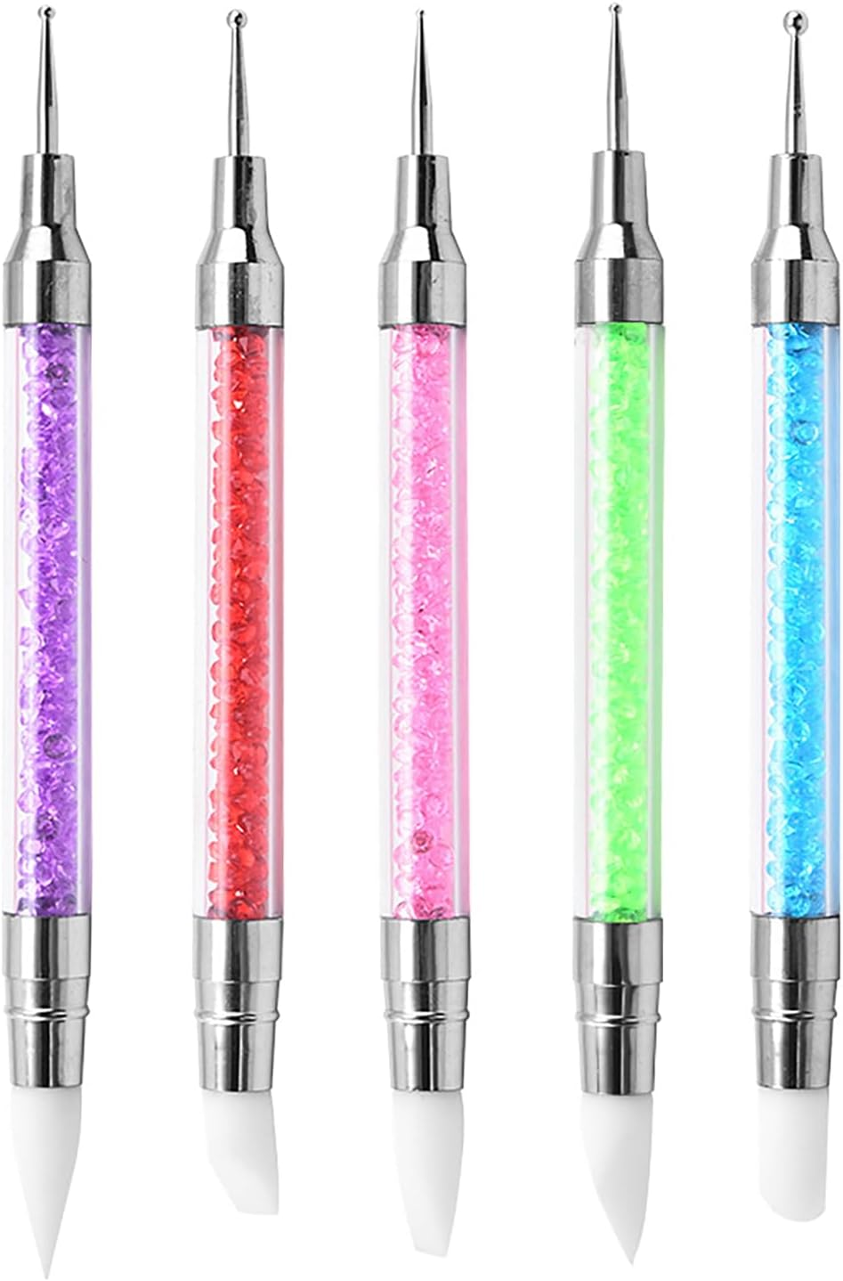 Icovalescent 5 Pieces Gel Nail Brushes, Nail Art Brushes Gel Sculpture Pen Pencil Tool for Nail Art Design Decoration Kit image number 4