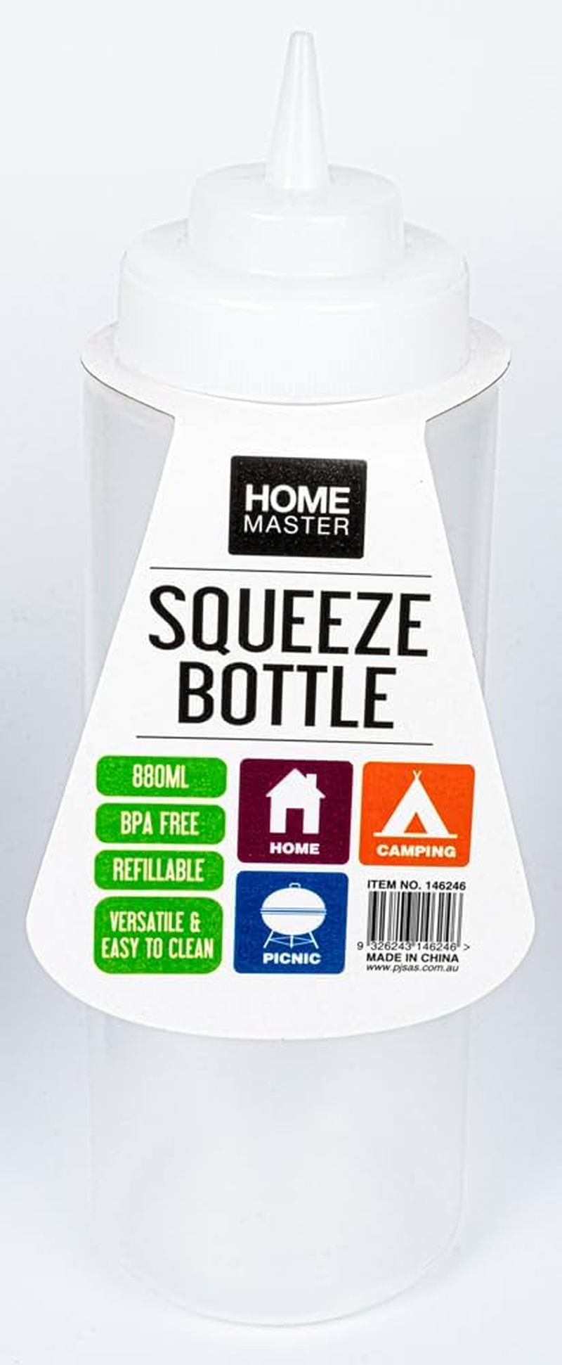Home Master 2 Pack Squeeze Bottle 880Ml Sauce Clear Refillable Screw Top image number 5