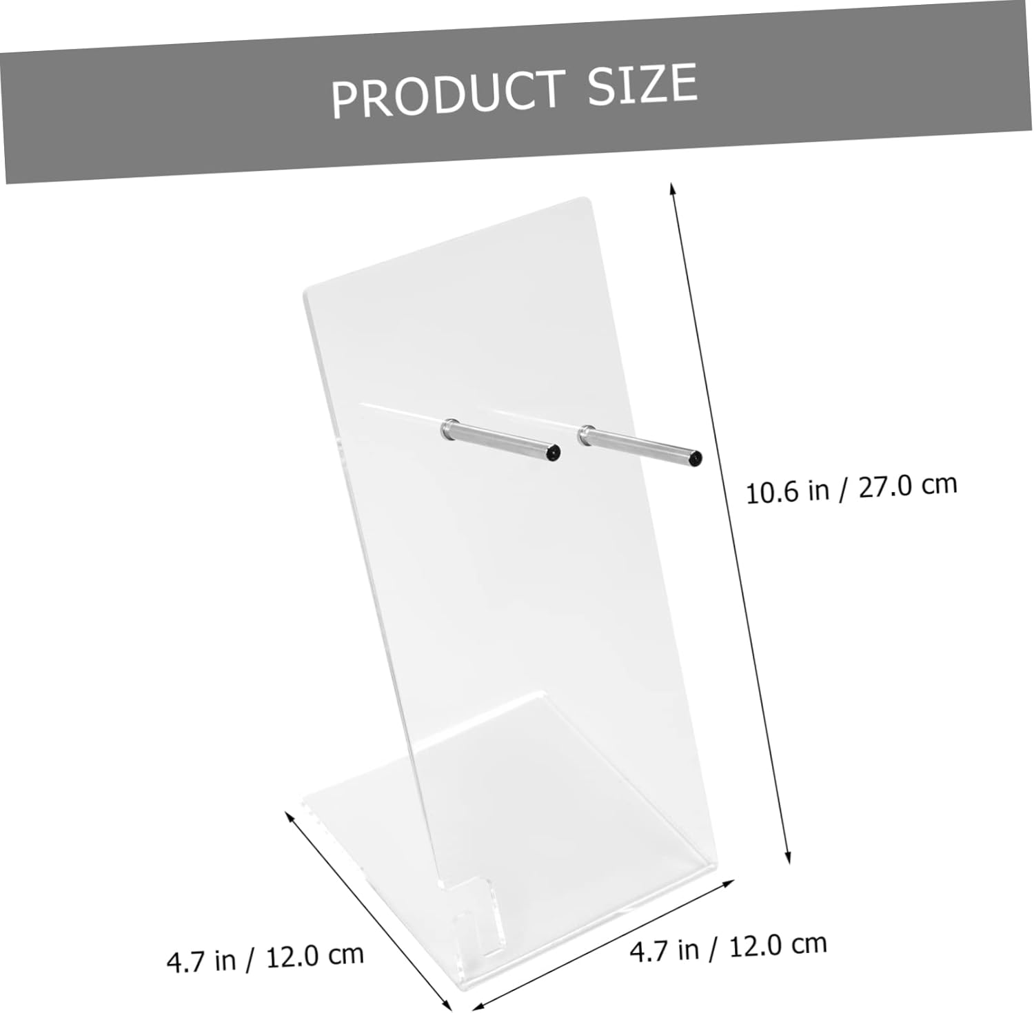 PACKOVE Acrylic Hair Dryer Display Rack for Bathroom and Salon 12 * 12 * 27Cm Storage Holder Hair Dryer Organizer Easy Access for Home Use image number 2