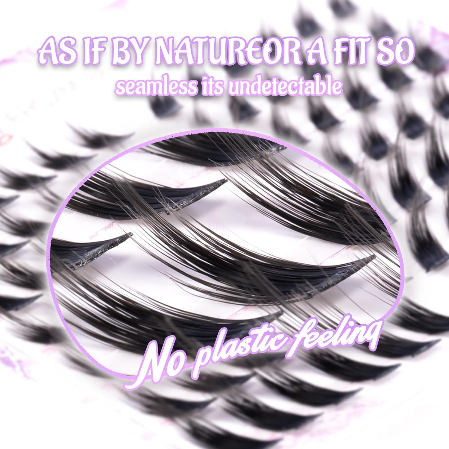 Upgraded,Cat Eye Lash Clusters 10-16Mm D Curl with No Plastic Feel,L Curl Lash Clusters,Ultra-Soft Individual Lashes with Thin Band/Long-Lasting and New Comfort, Mulan Style[Ehszm Beauty] image number 5