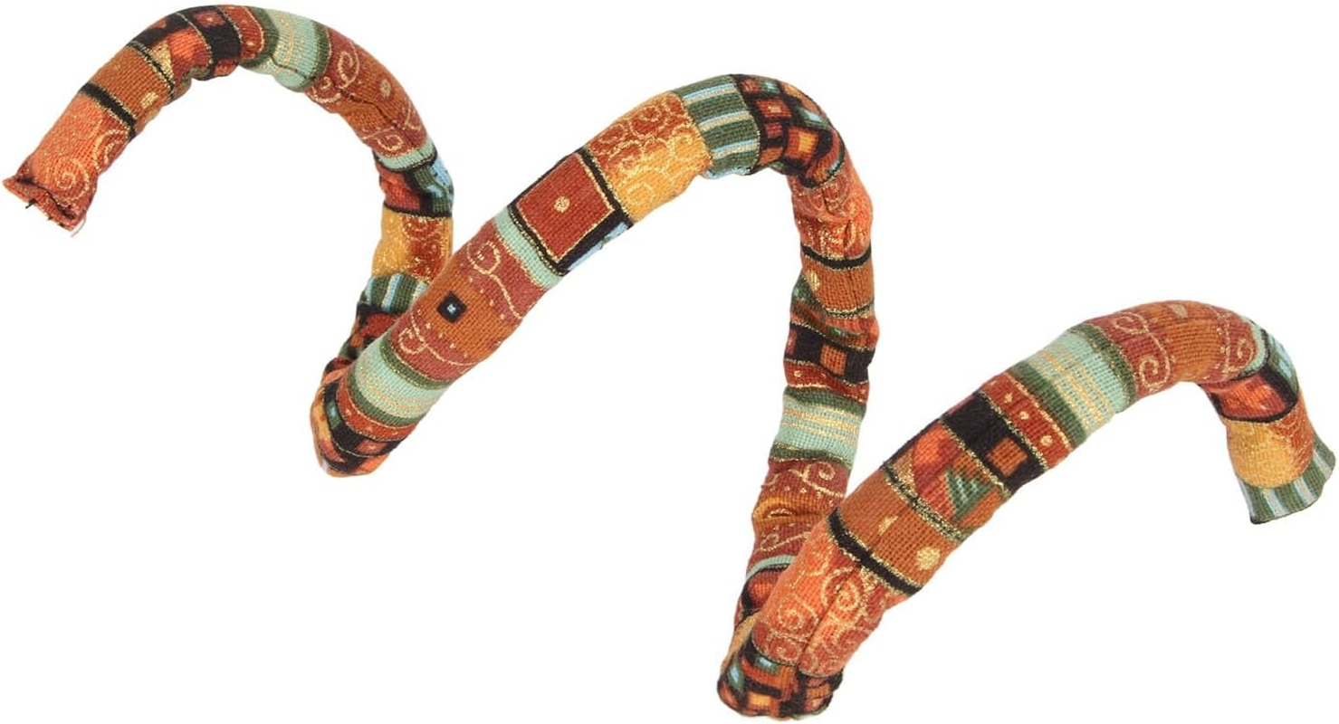 Ethnic Yellow Bendable Iron Wire Ponytail Holder Spiral Lock Hair Tie Dreadlock Accessory Bendable Hair Ties, Dreadlocks Hair Tie with Storage Bags Thick Curly Hair Holder image number 1