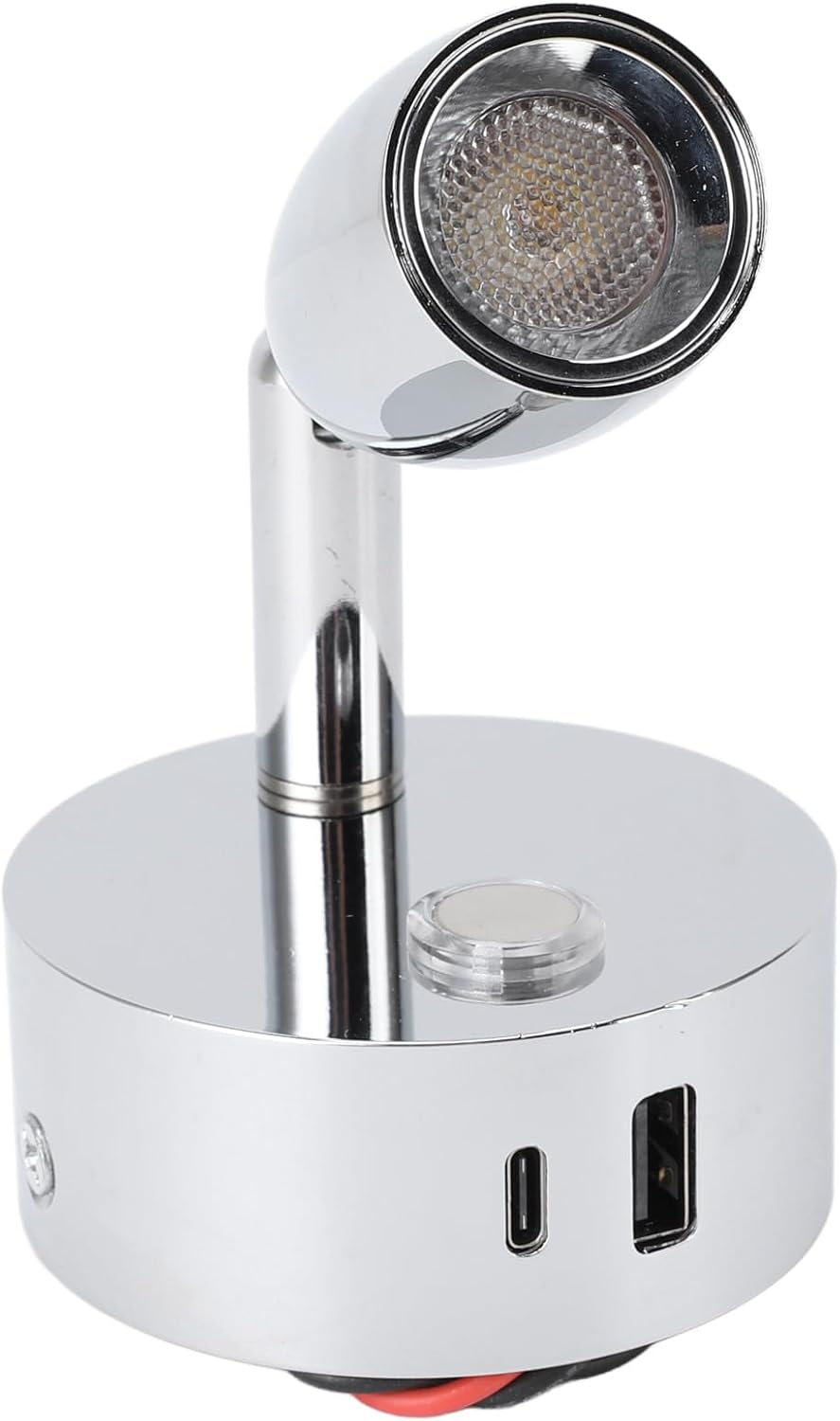 12V Campervan Lights - USB Port Matte RV Reading Lamp with 3-Color Temperature & Dimmable Touch Switch, 12V LED Spot Lights for Wall Sconce (Cr Plated)