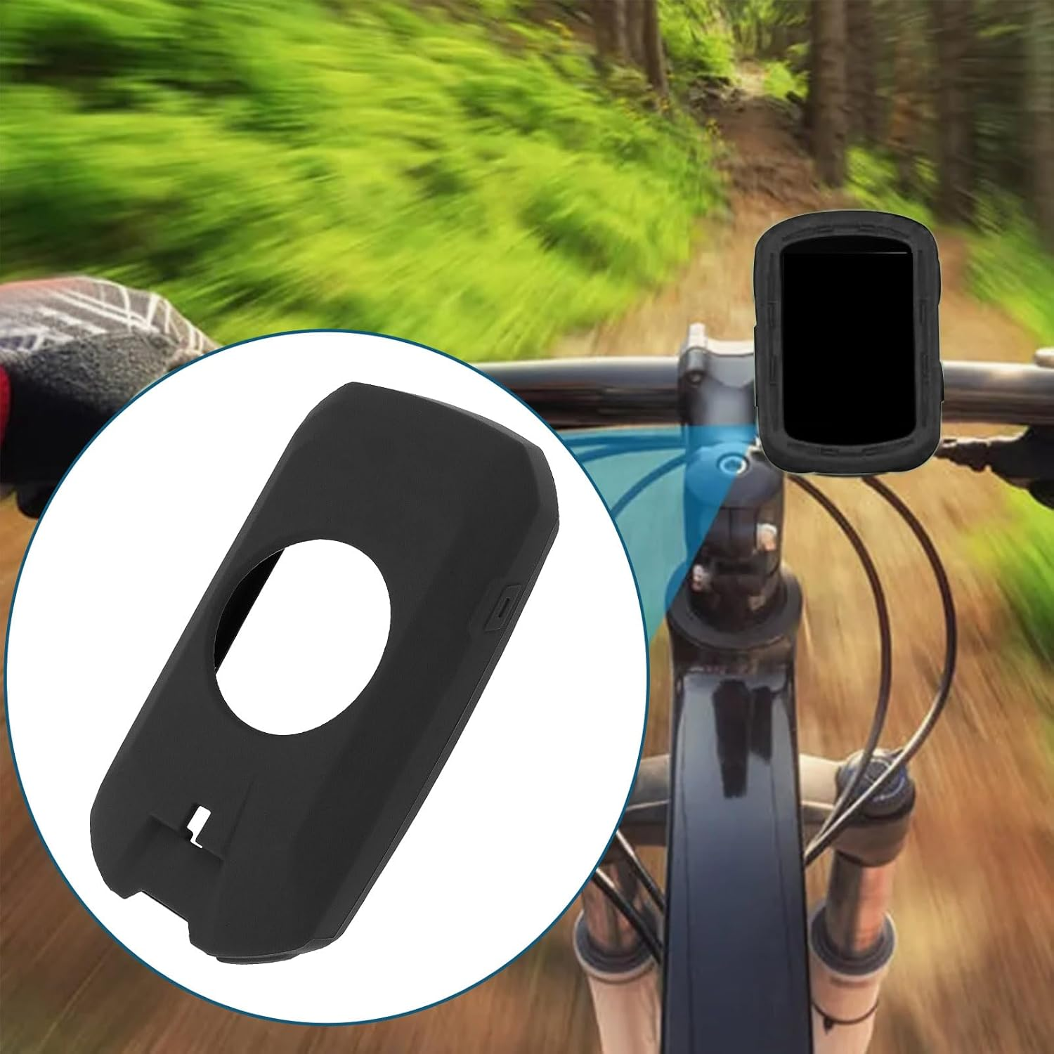 1X Silicone Cover Case Compatible with Garmin Edge 1050 Cycling Computer Protective Silicone Portable Waterproof and Shockproof Case, Black image number 4