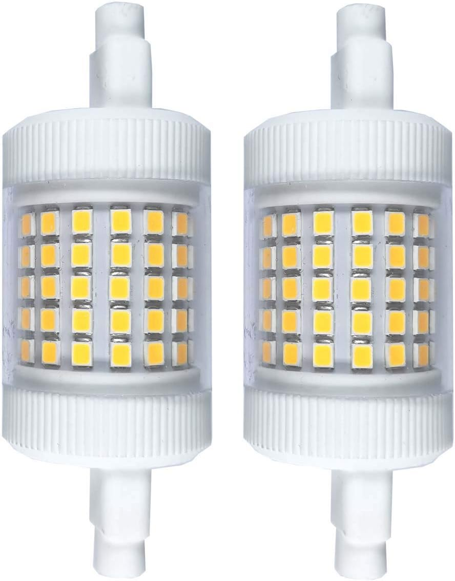 QLEE 12 W R7S LED Lamp 78 Mm 150 W Equivalent Halogen Lamp 3.1 Inch Dimmable Double-Ended J Base T3 R7S 78 Mm LED Lamp 220 V Floodlight Reading Work Safety Floor Lamp Soft Light 2 Pieces image number 1